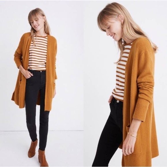 Madewell Sweaters - Madewell Kent Cardigan Heather Rust Color Coziest Yarn Fabric Women's XL PILING